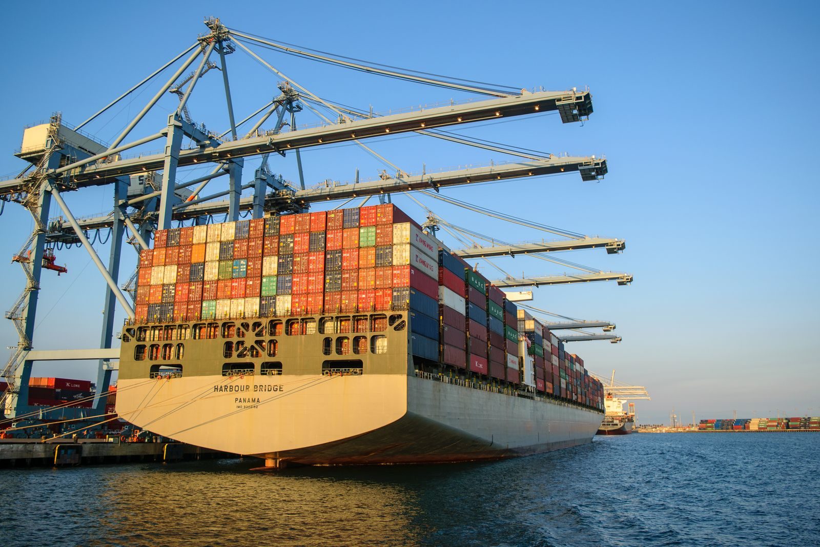 A container ship loaded with containers.