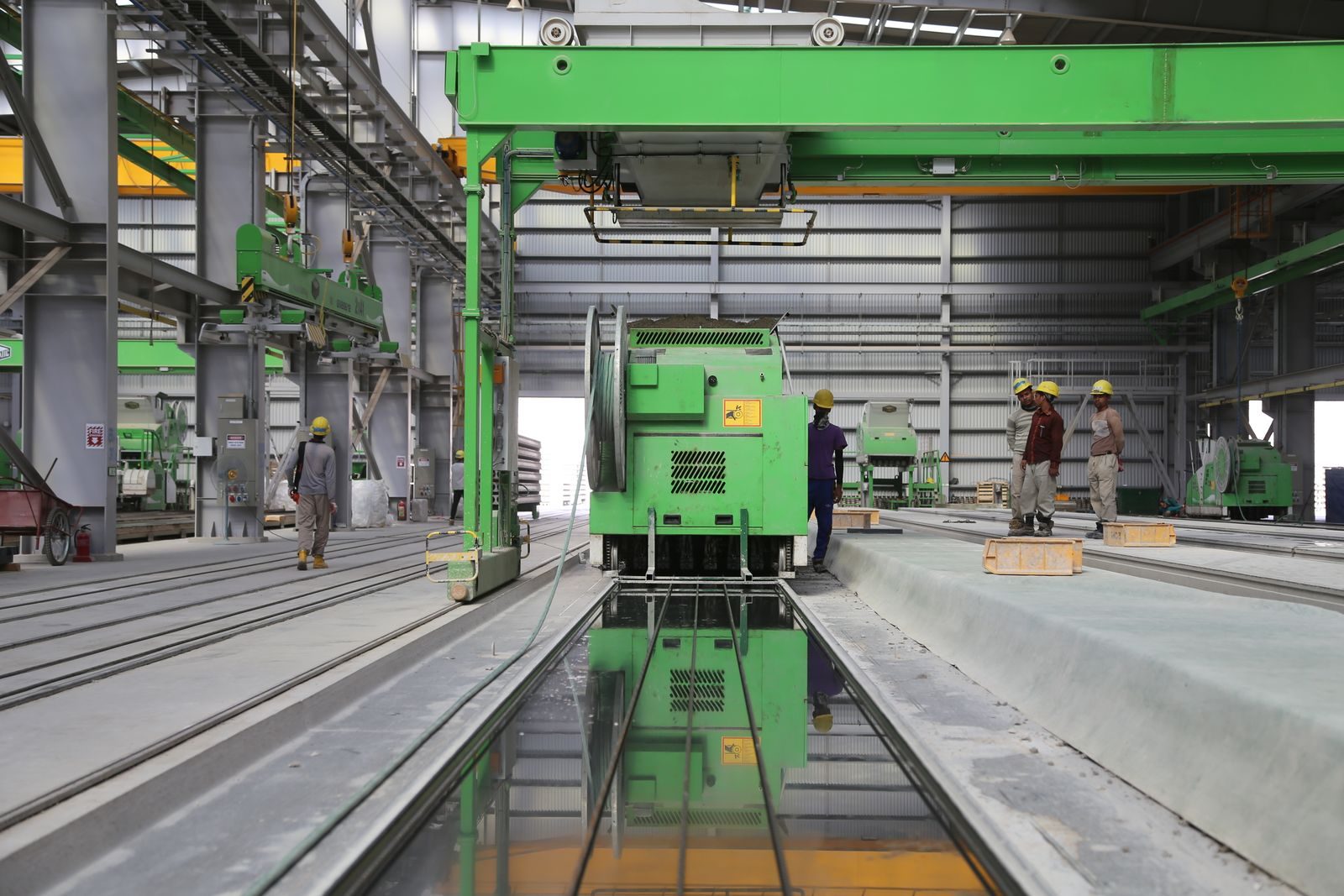 An automated conveyor in a distribution centre.